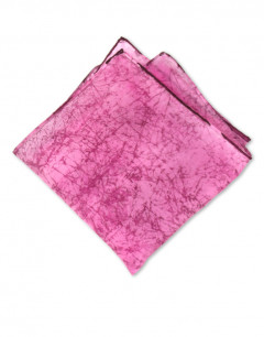 Pink Marble - Pañuelo de seda bolsillo pintado a mano