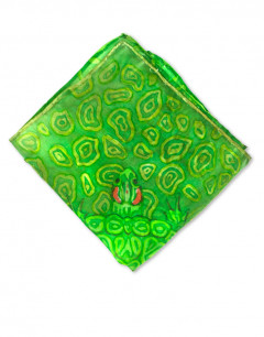 Turtle - Pañuelo de seda bolsillo pintado a mano