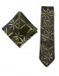 ASIAN STARS - Conjunto corbata y pañuelo bolsillo de seda pintado a mano - Diseño único