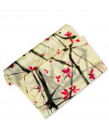 CEREZO SUMI-E - Pañuelo de seda pintado a mano - Diseño único